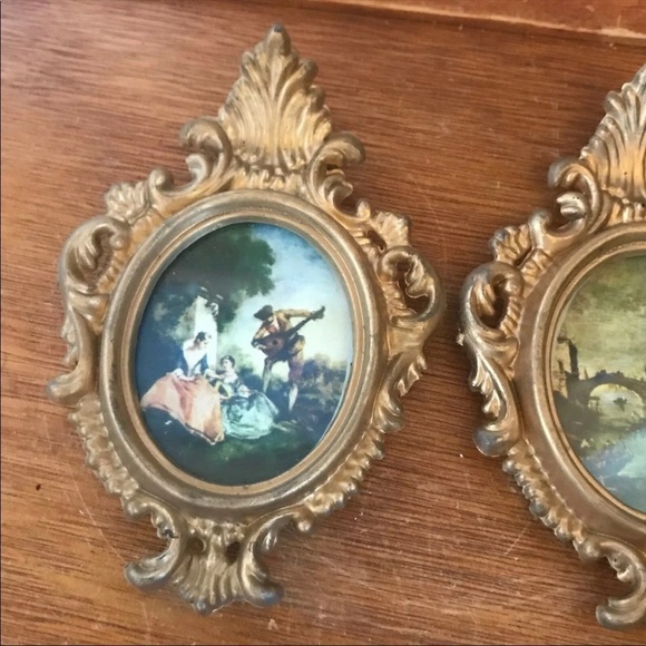𝅺2 vintage miniature frames Venice and people - Picture 7 of 7
